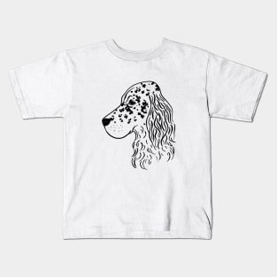 English Setter (Black and White) Kids T-Shirt